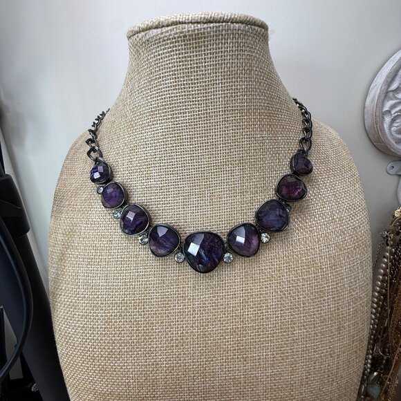 Jones New York Purple Stone Necklace & Bracelet Set With Crystal Accents - Picture 5 of 15